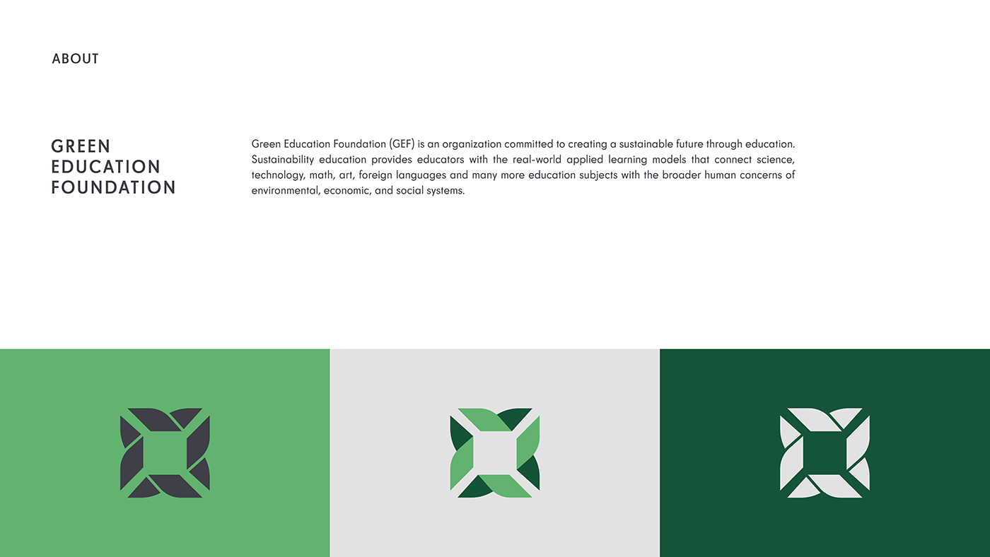 Advertising  brand identitiy brandbook design Education green identity Logo Design organization presentation