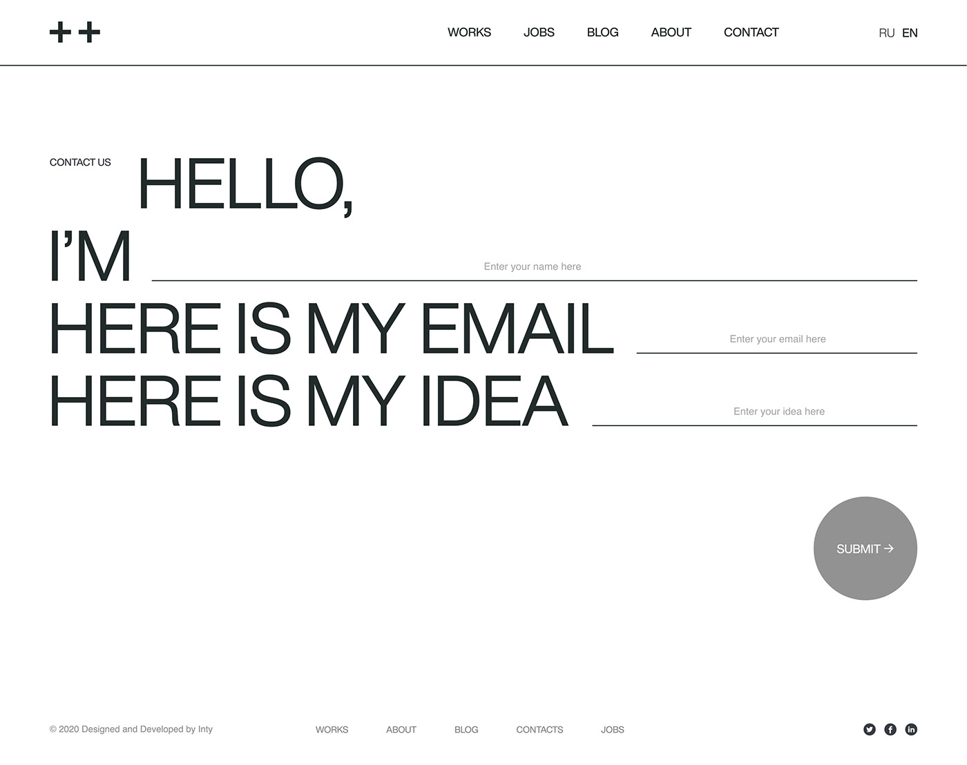 art black & white creative graphic design  grey interactive redesign UI/UX Design visual design Web Design 