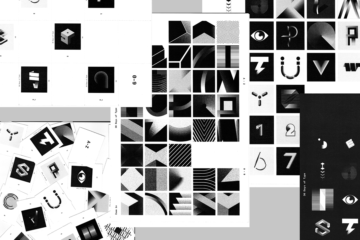 graphic 36daysoftype type Typed black White poster alphabet portfolio textures