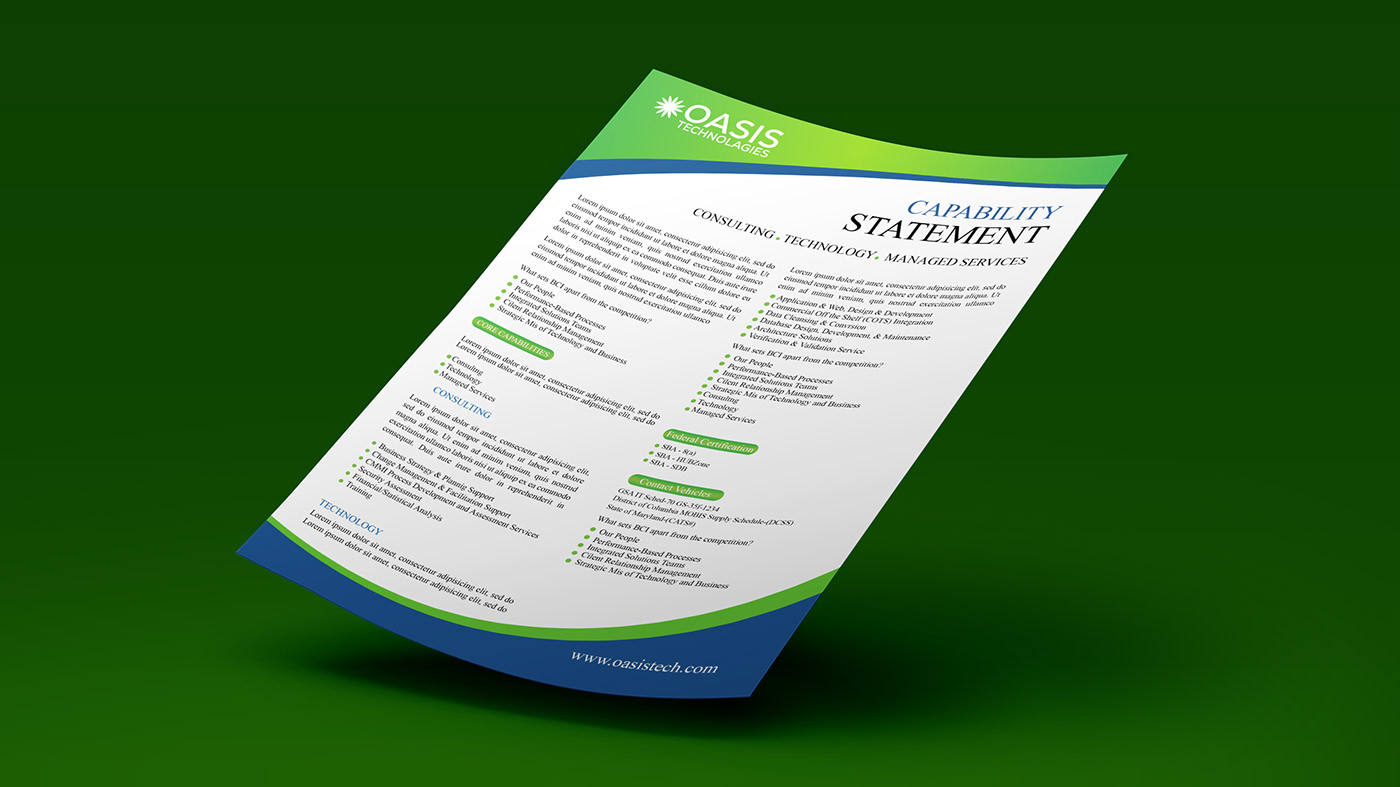 capabilities brochure capability statement catalog
