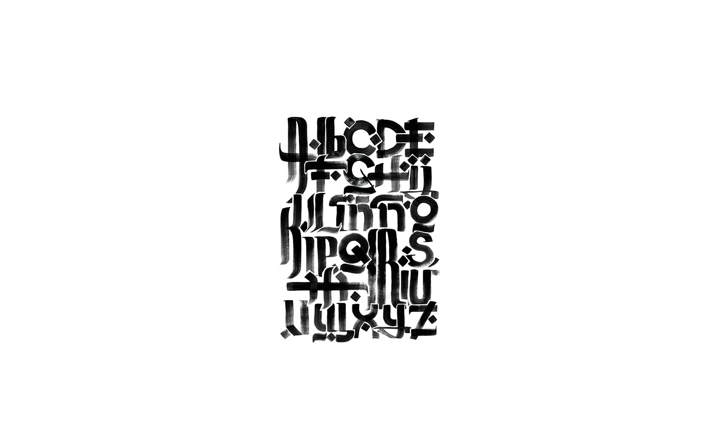 alphabet alphabet design Calligraphy   Drawing  font ink lettering letters painting   typography  