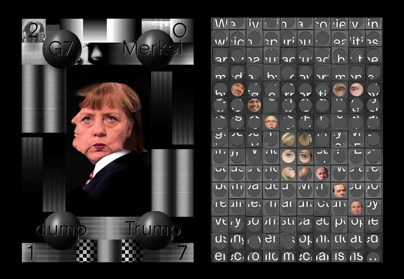 Trump Merkel Poster Design poster graphic design  print graphic matters 2017 NL poster competition