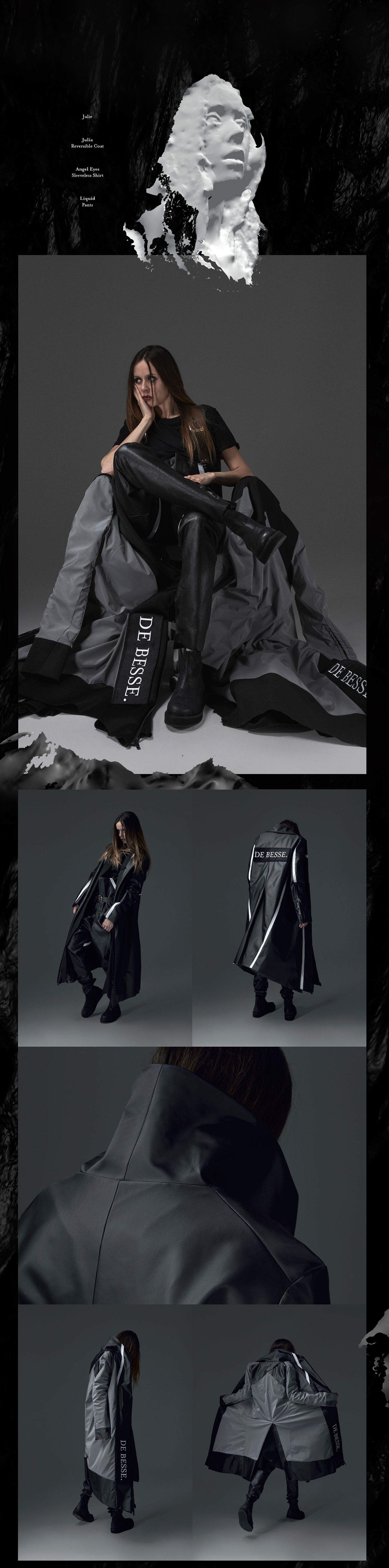 Style Clothing dark black De Besse nicolas garbit patrick garbit robin guittat outfit outwear geometry symmetry identity black and white monochrome