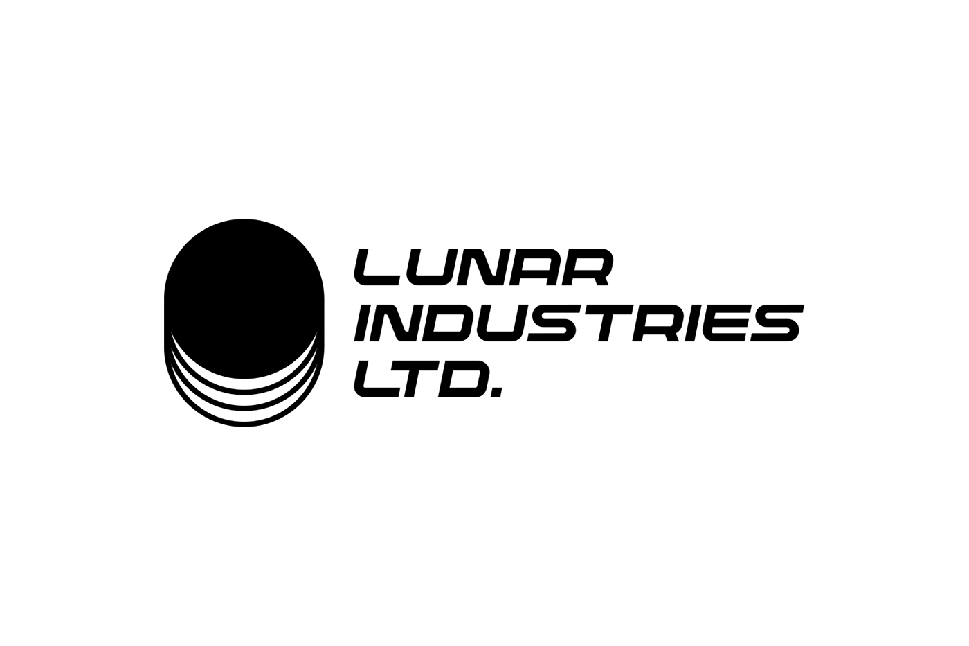 lunar Industries branding  identity moon movie Typeface poster stationary manual