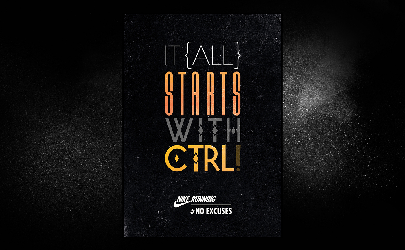 Nike typography   art direction  poster copywriter NikeDesign sport just do it fonts typo