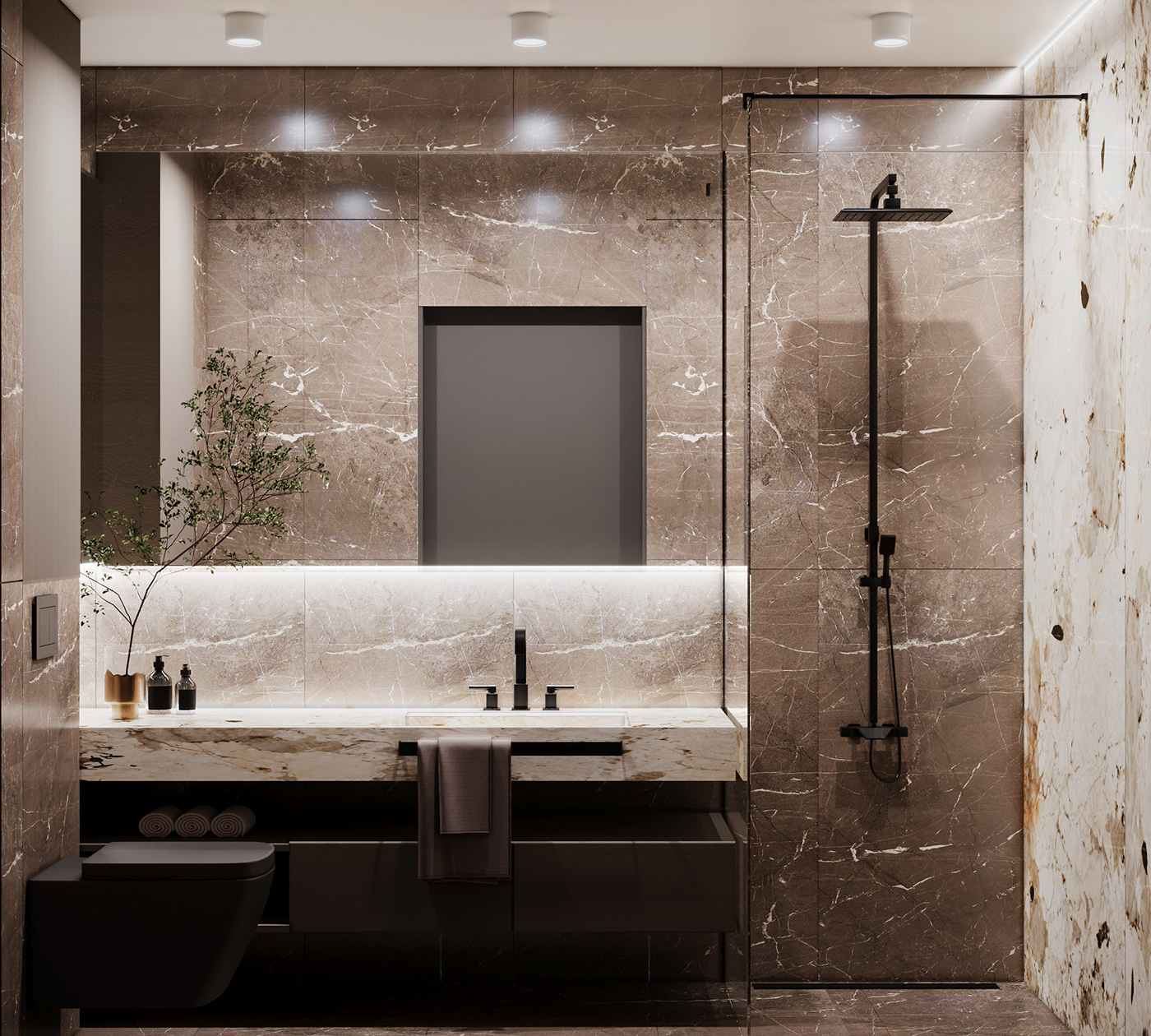 interior design  bathroom 3D Render visualization 3ds max modern corona design