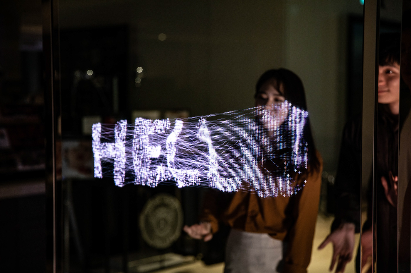 Exhibition interactive media interaction media pillar Smart Mirror new media