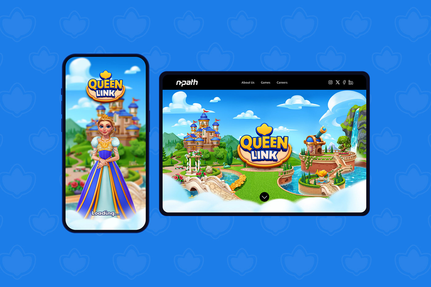 game logo Logo Design game design  game mobile game Mobile app brand identity queen link