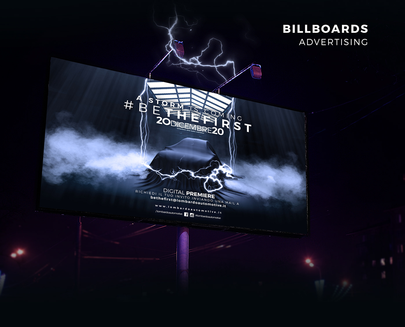 3D Advertising  billboard compositing concept dem digital Event Post Production social network
