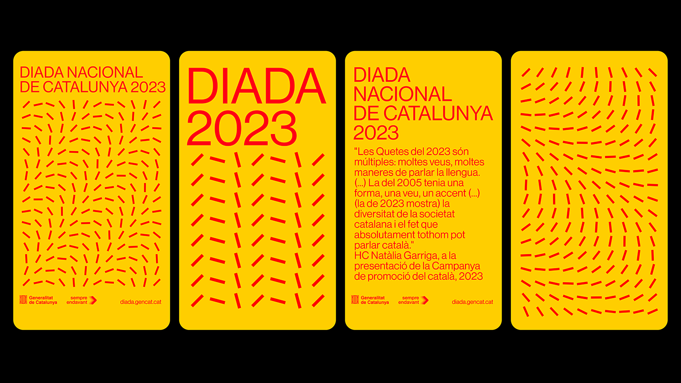 poster català barcelona catalonia typography   op art optical art catalunya diada Generalitat