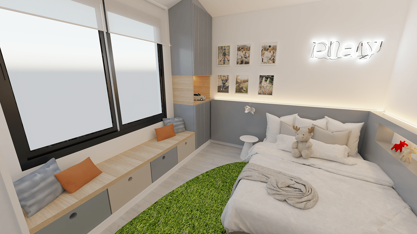 bedroom design Render interior design  architecture 3D