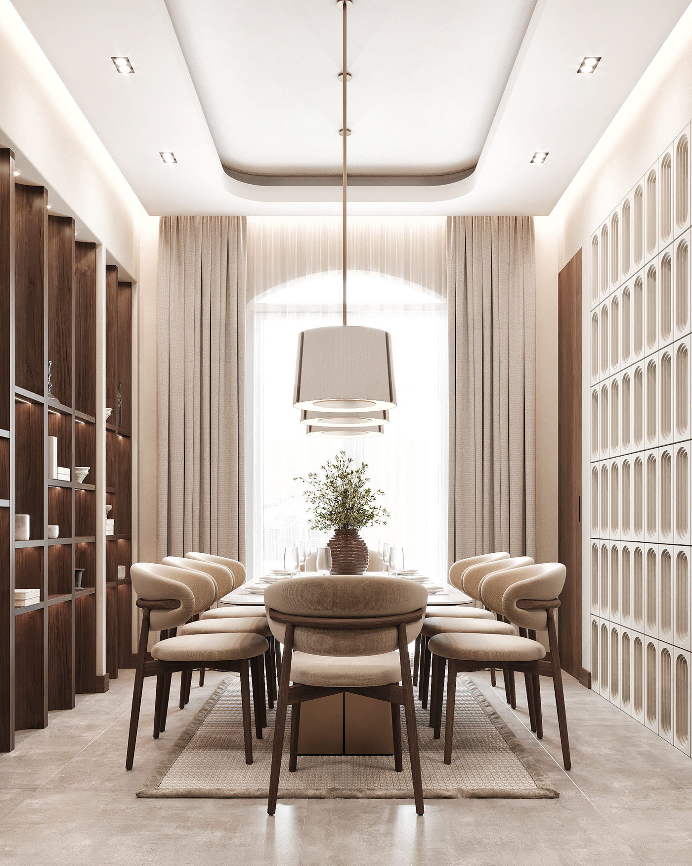 modern interior design  Interior reception living room reception design Villa apartment 3D