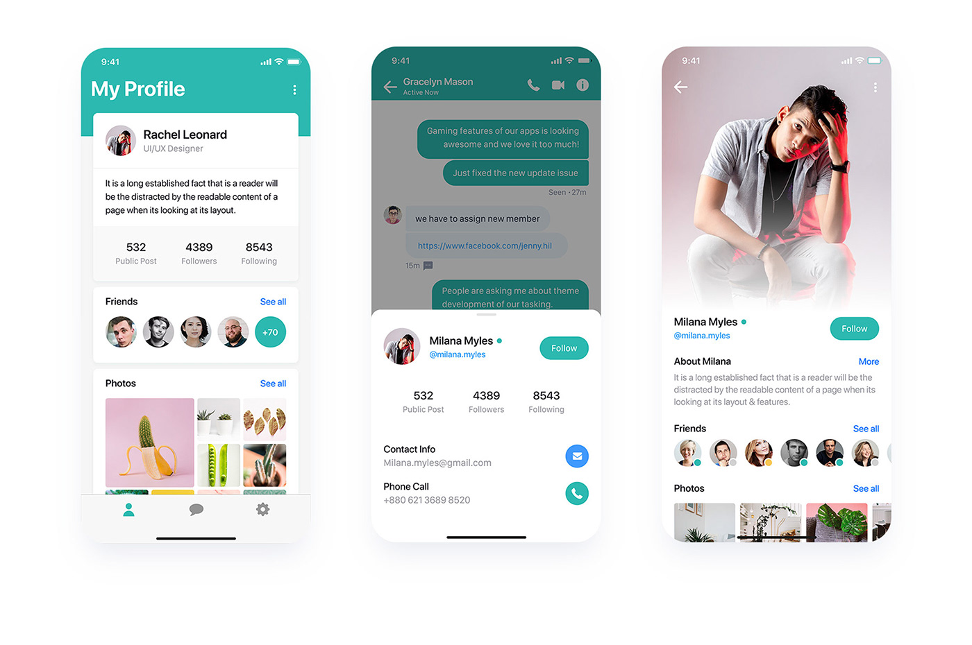 app design Chat interaction iOS App message Messaging apps messenger UI ui kit ux