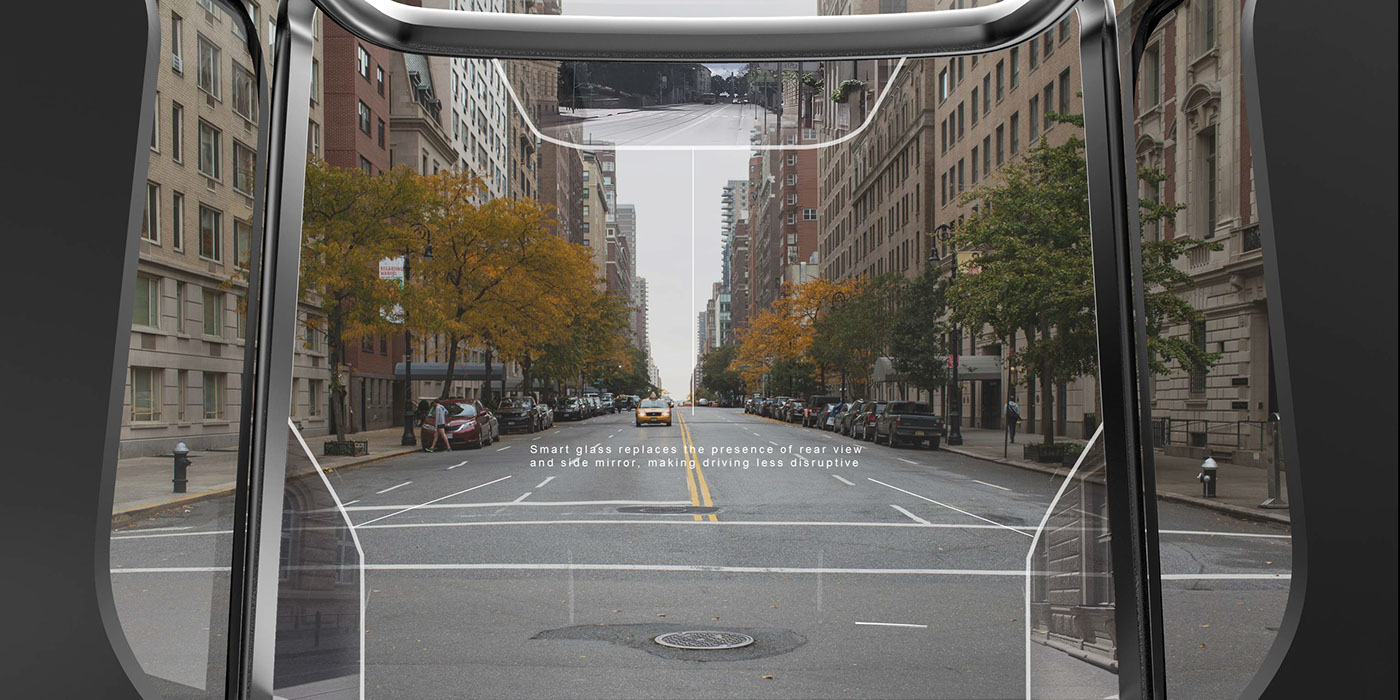 car future glass minimal concept Vitreous framework Space  MOVING Vehicle futuristic clear clarity driverless Autonomous