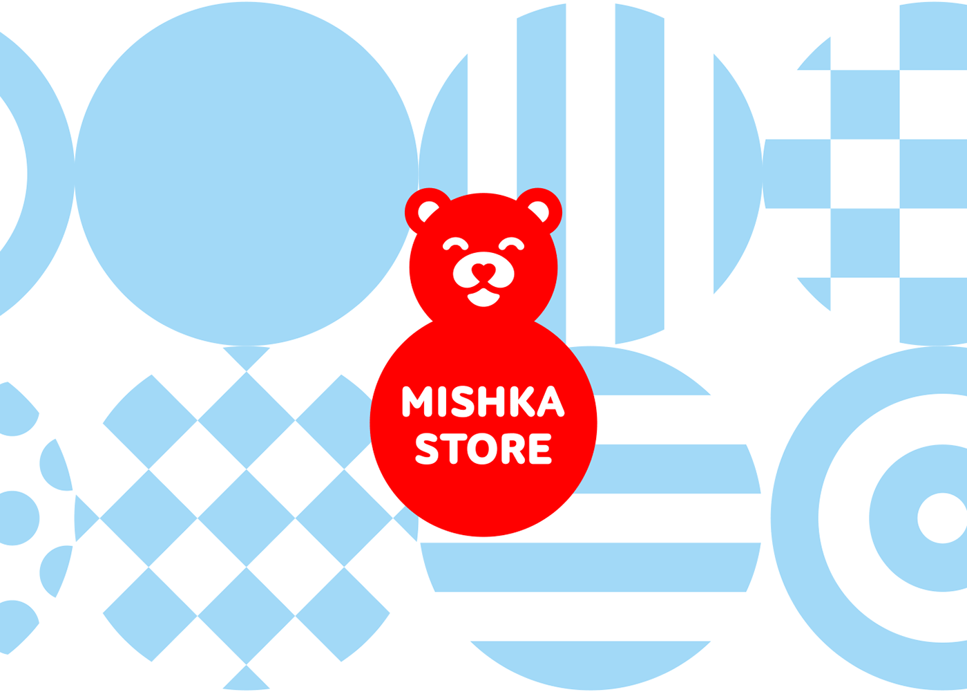 Mishka store branding  identity bear design berik yergaliyev logo