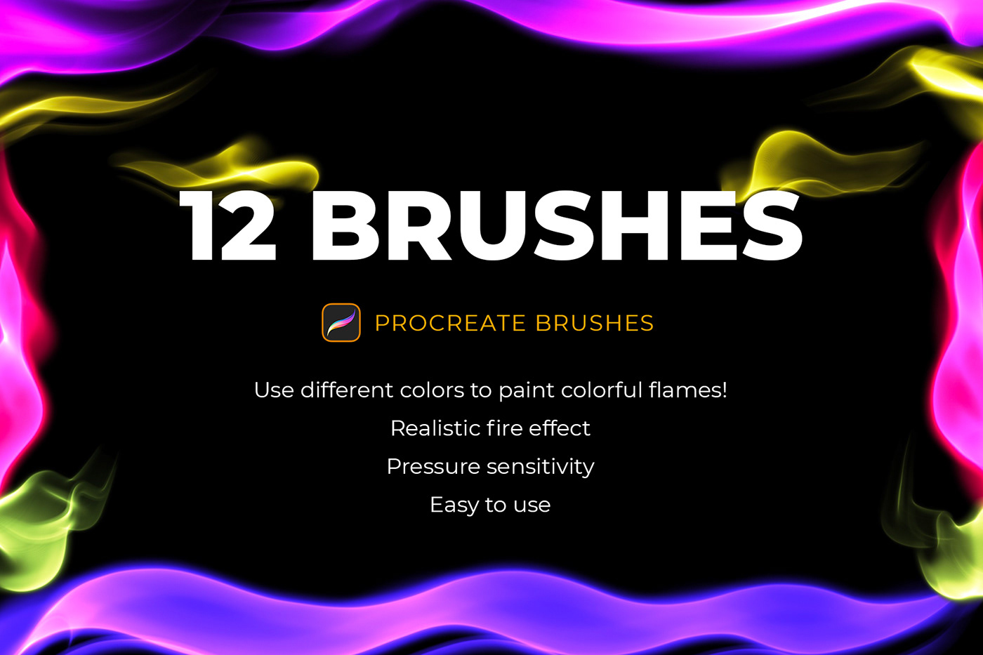 Digital Art  fire fire brush flame iPad ipad brush Procreate procreate brush procreate brushes