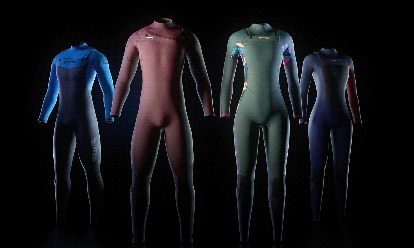 3D 3d render kiteboarding Mystic Product Rendering product visualisation Watersports wetsuit