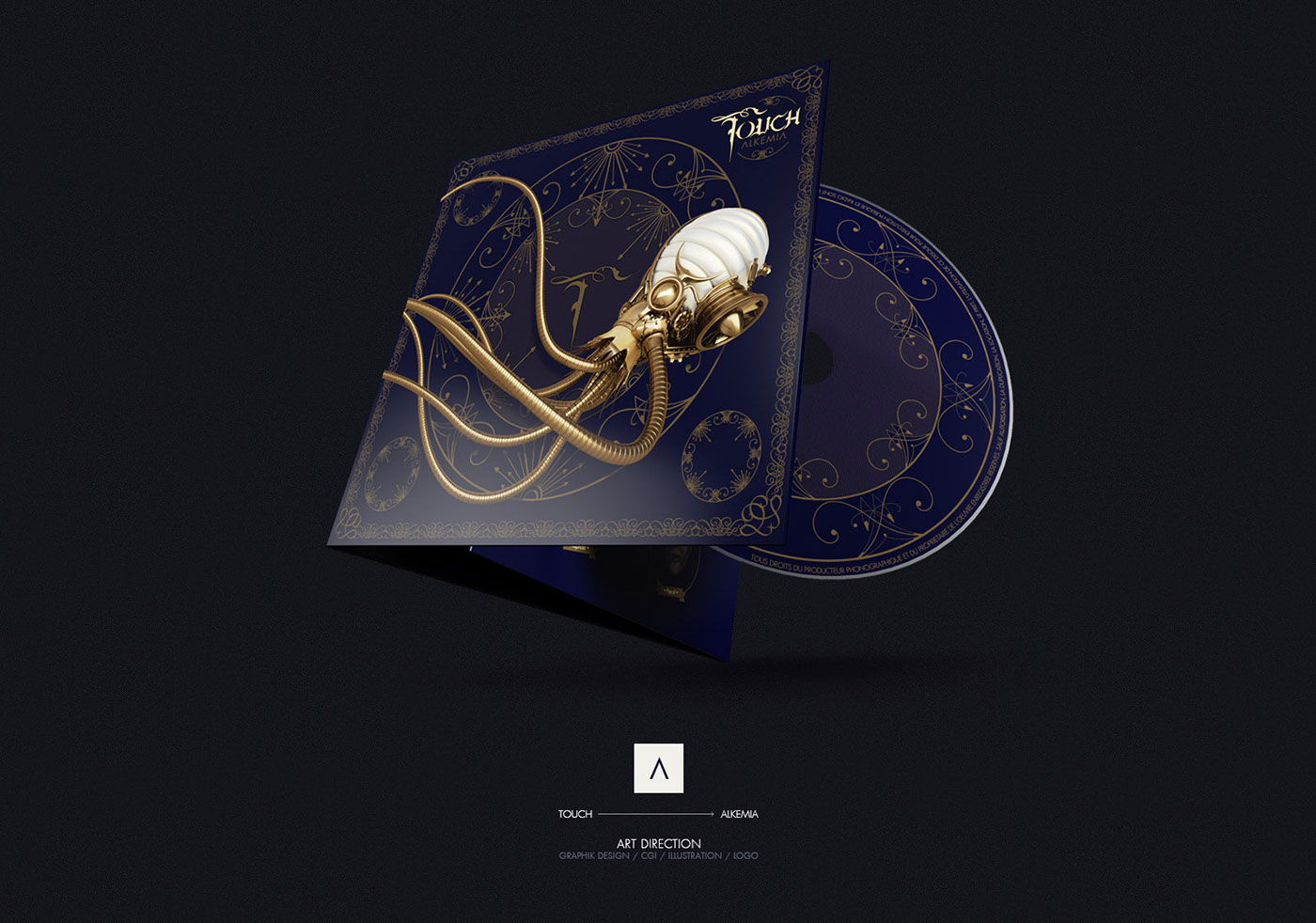 3D cover logo branding  designgraphic Packaging cd