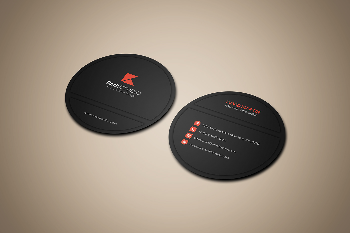 card business circle corporate creative design graphic Stationery black business card