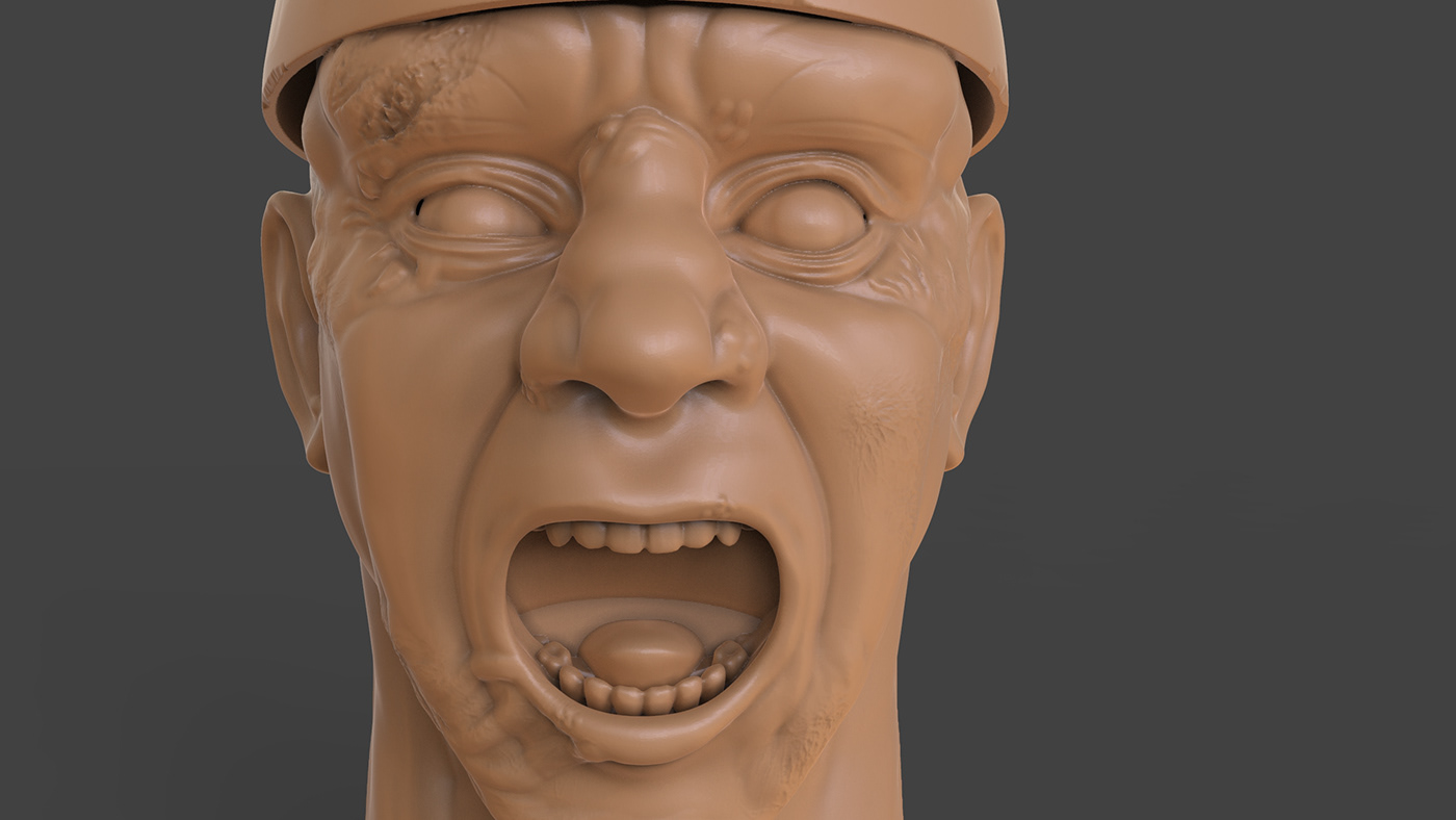 human face sculpture sculpting  3dprint 3dprinting mechatronics horror Horror Art 3dprinted 3Dprinter