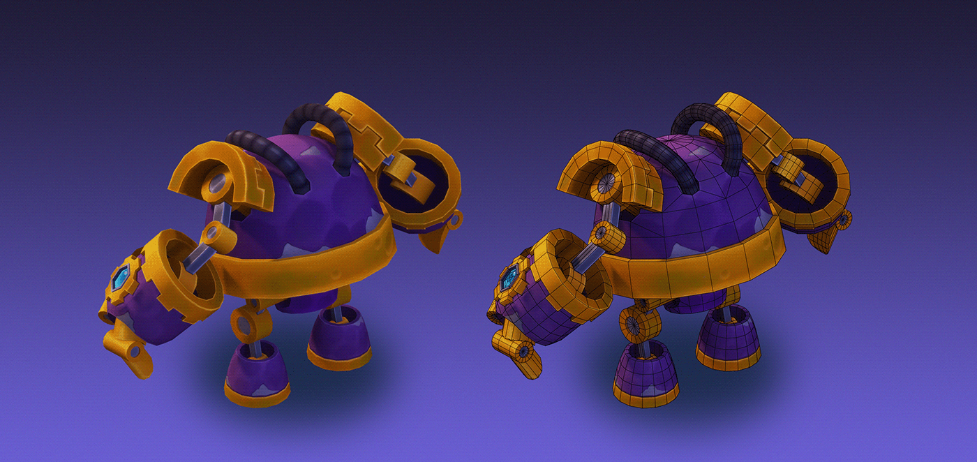 3D 3dcoat blender cartoon concept art digital3d Game Art robot stylized textures