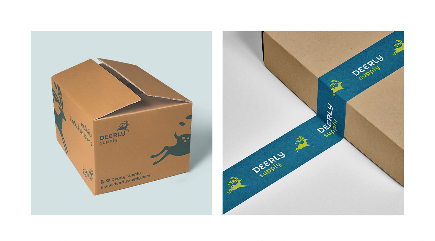 brand identity delivery service Icon Logo Design packaging design Stationery Thailand
