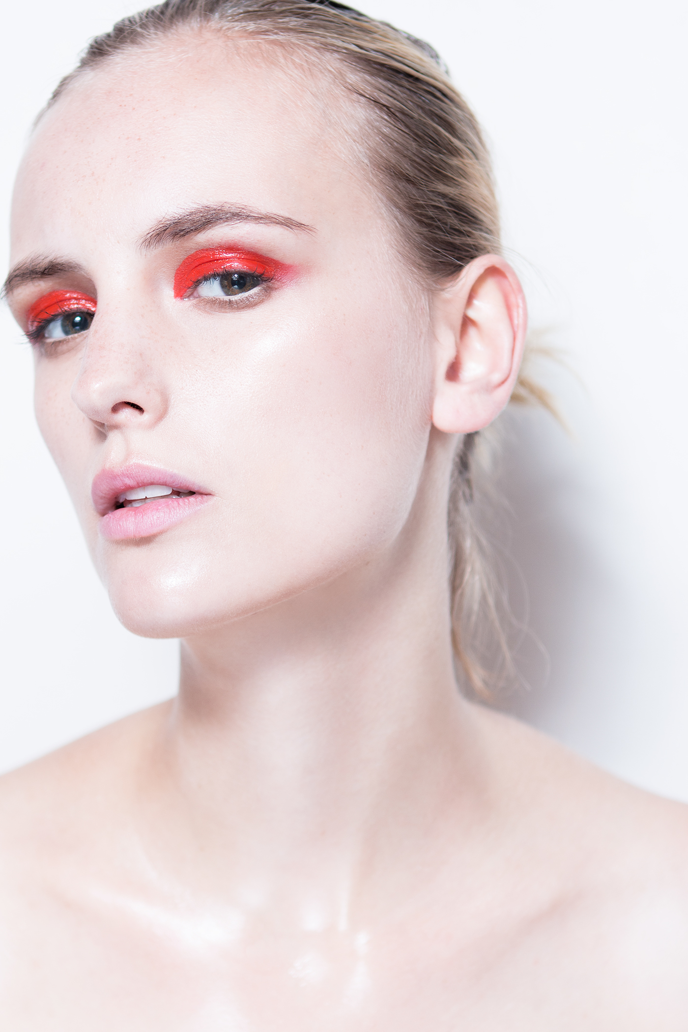 Fashion  beauty makeup model gloss eye styling  art minimal pure