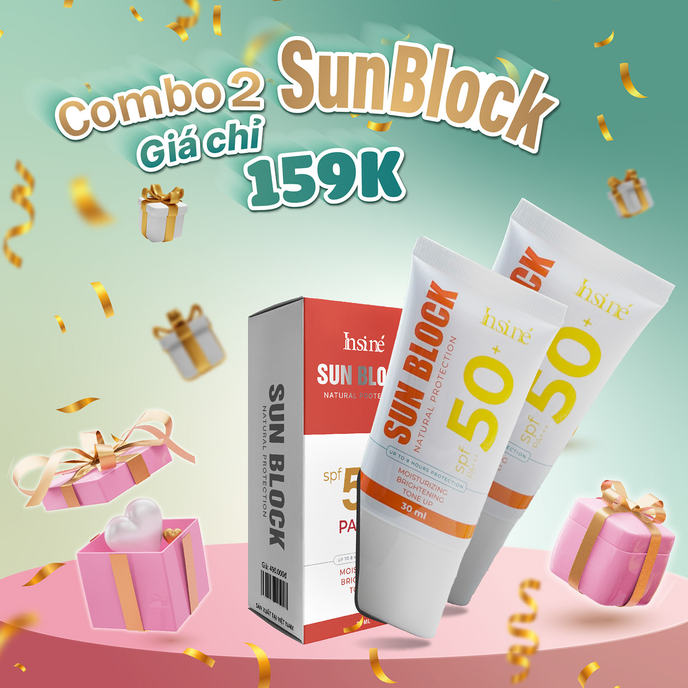 design sunset Suncreen banner campaign ads