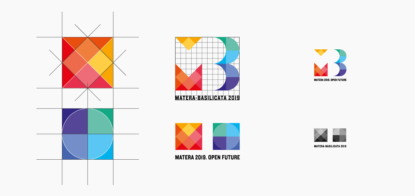 branding  logo matera tangram city