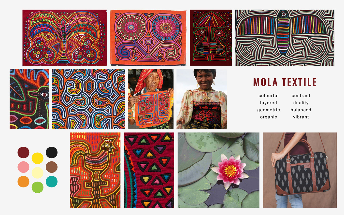 ILLUSTRATION  mola print printdesign product Textiles