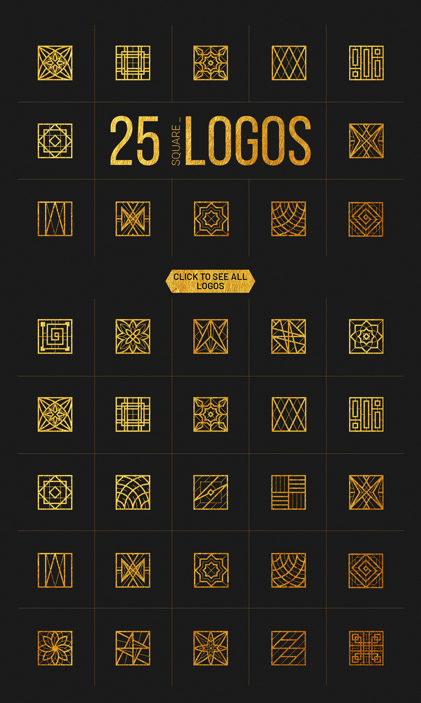 logo geometric geometric logo linear geometric logo linear logo bundle logo set golden logo logos artdeco