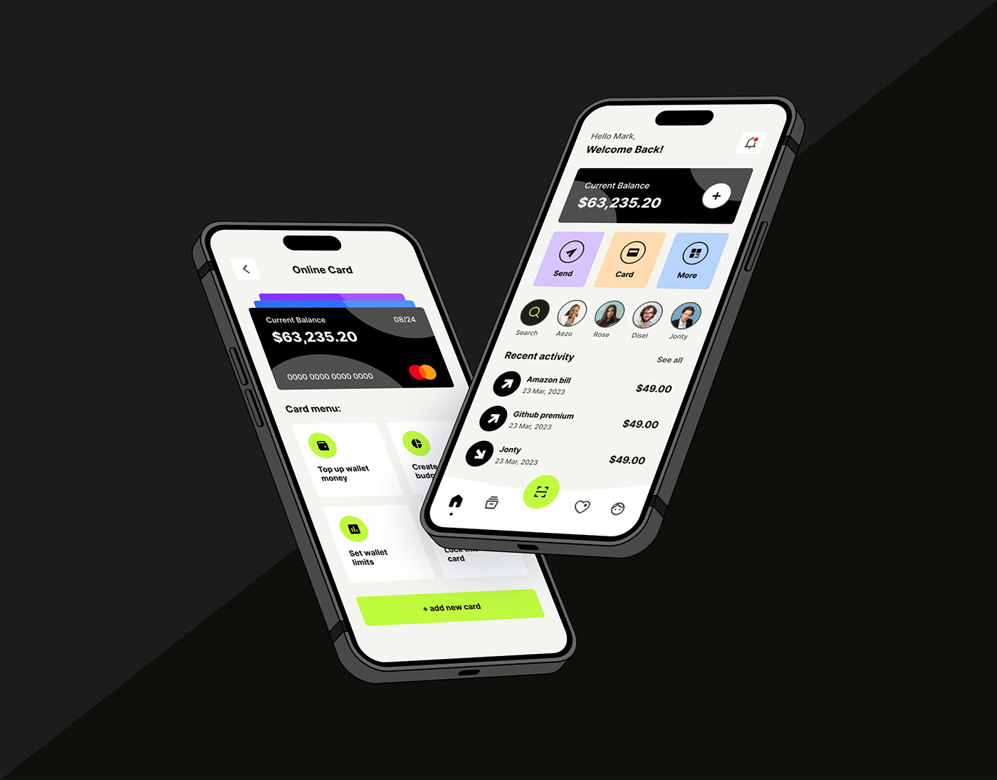 Mobile app UI ui design UI/UX ux UX design finance payment app app design