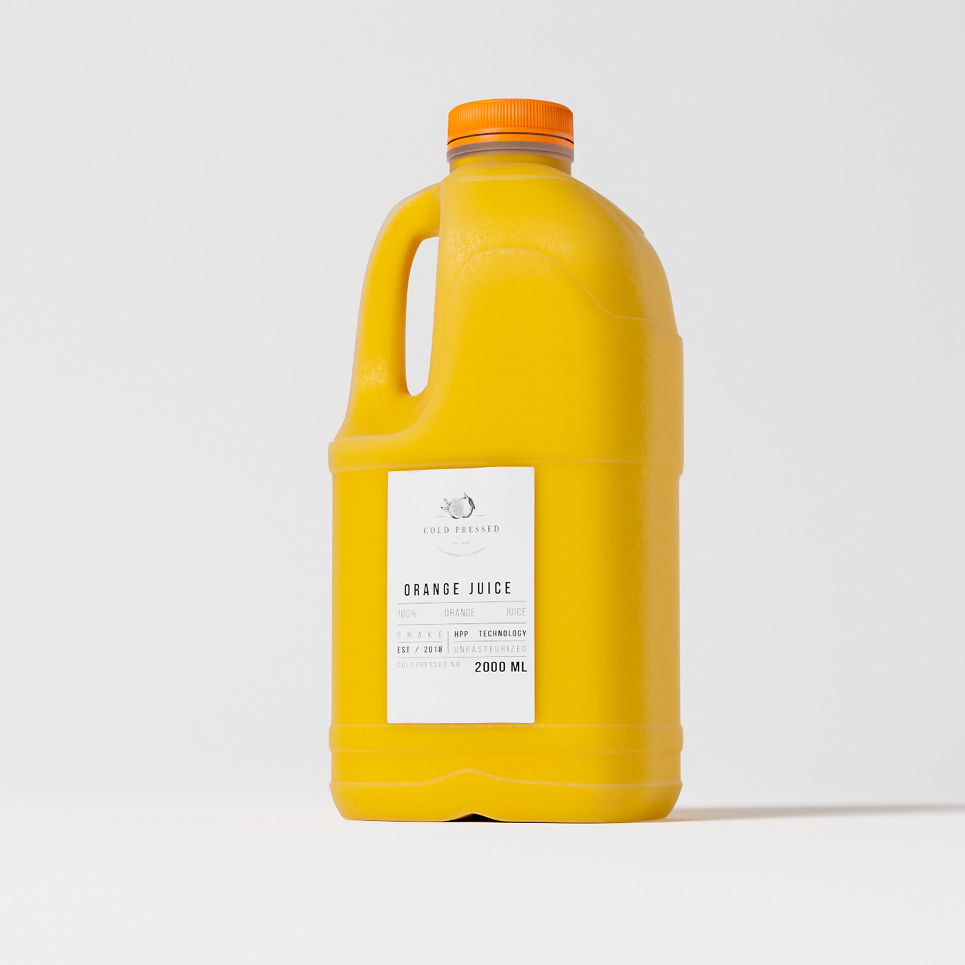3D blender bottle cycles design juice Packaging product Render