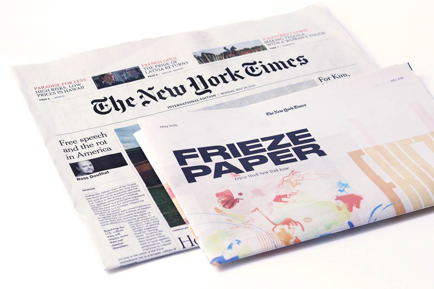 editorial supplement newspaper Newspaper Supplement frieze contemporary art frieze new york New York Times tabloid newspaper club