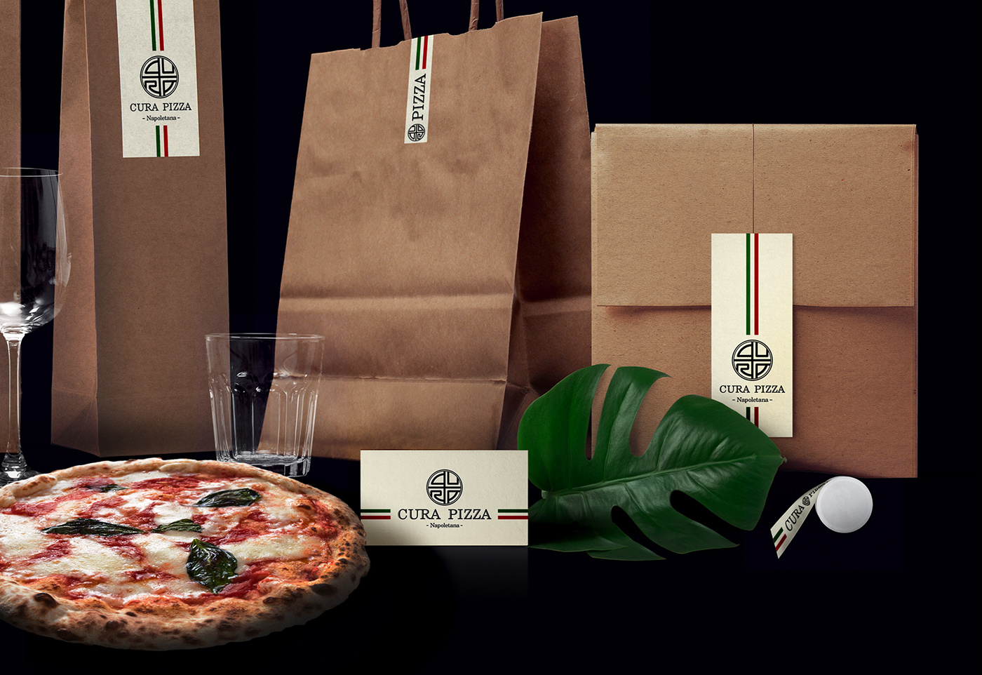 branding  Logotype logo graphic design  restaurant Pizza print design  mark Packaging