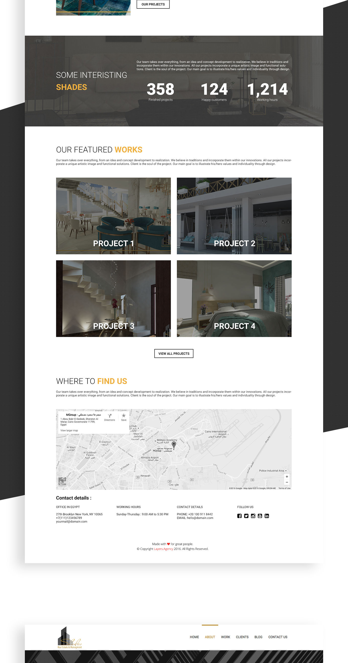 real estate management wordpress HTML css photoshop user experience UI