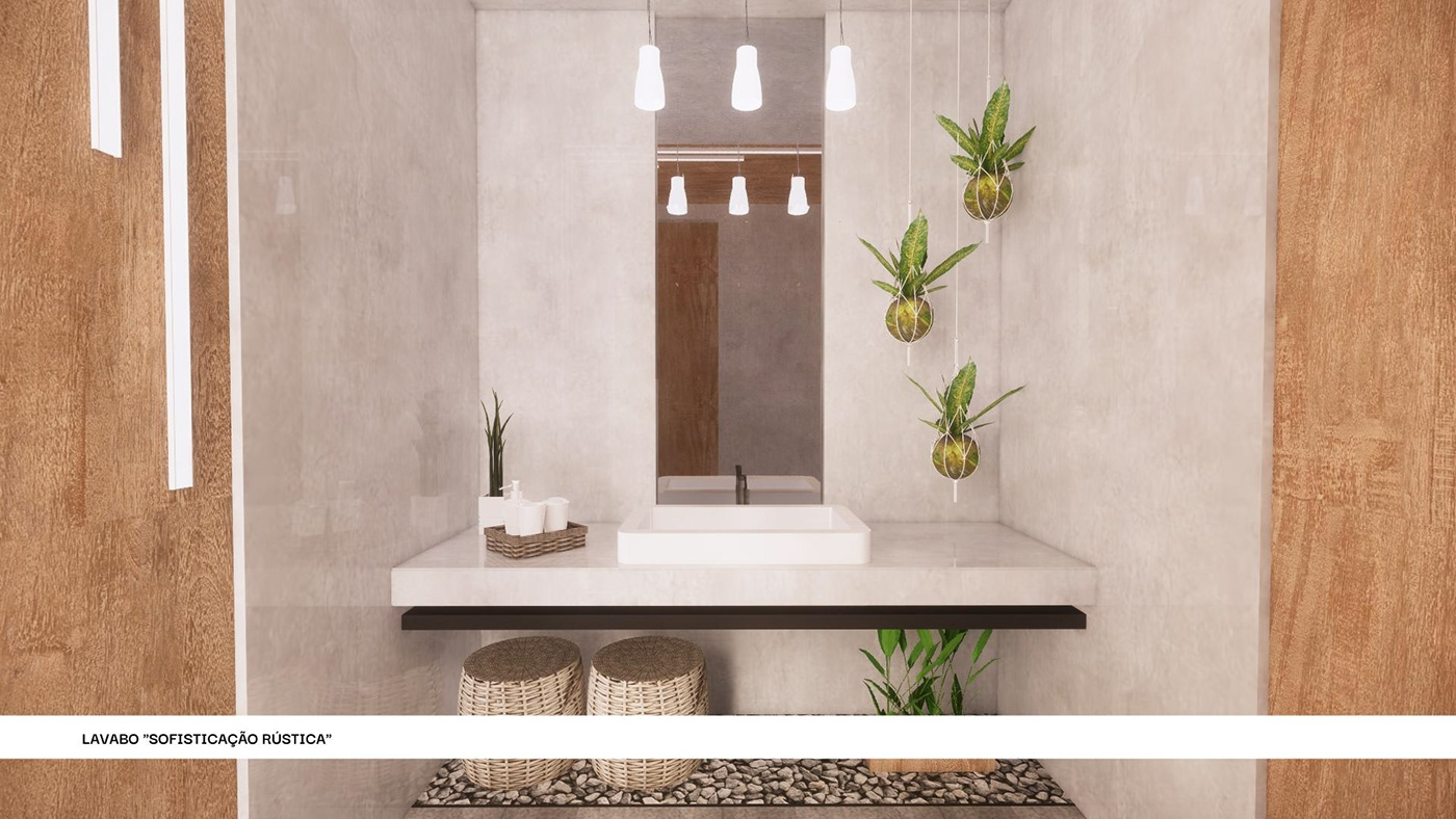 Lavabo banheiro interiores ARQUITETURA 3D modern architecture Interior design