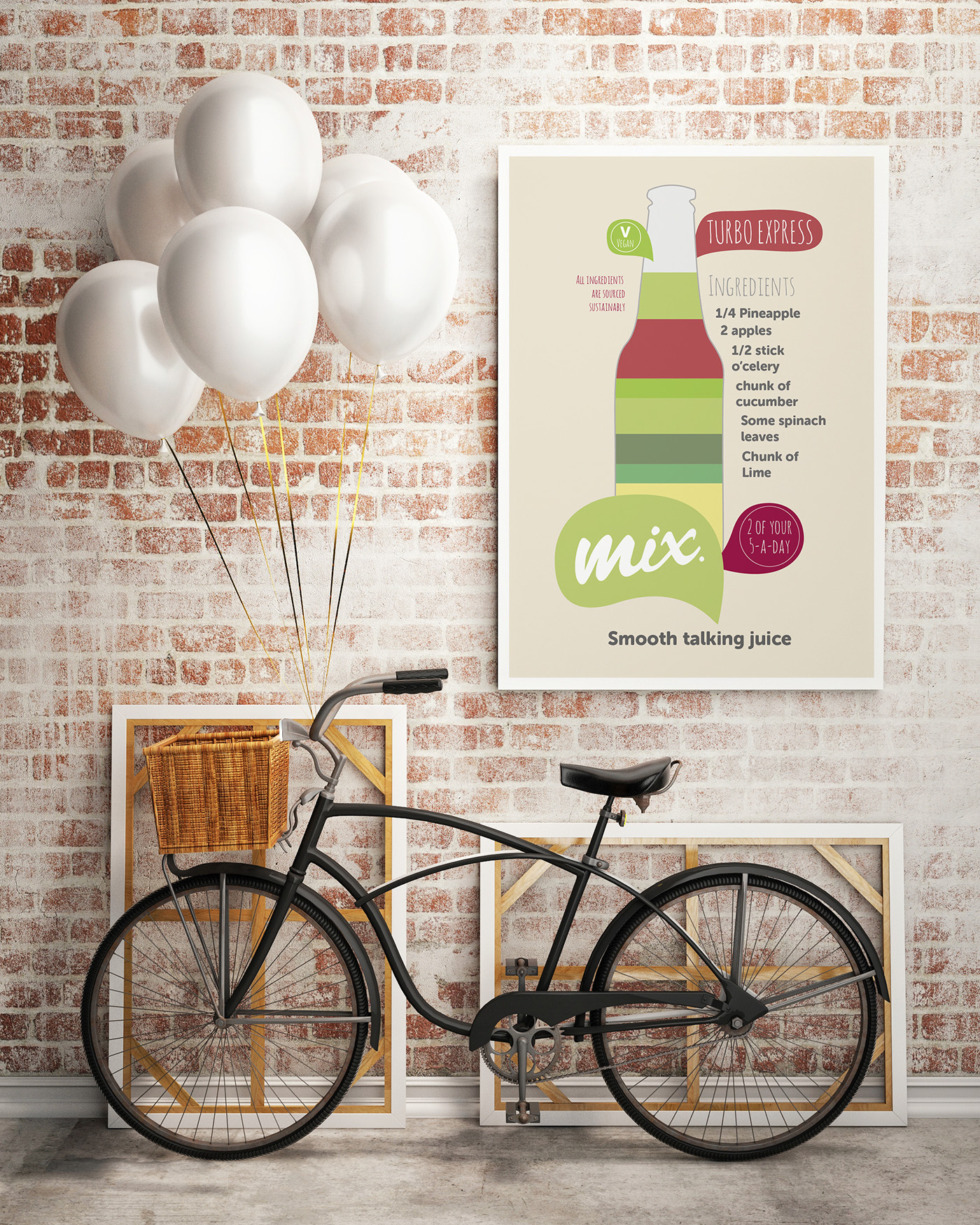 mix brand identity smoothie juice drink product Website logo colour type detox Fruit nutrition University