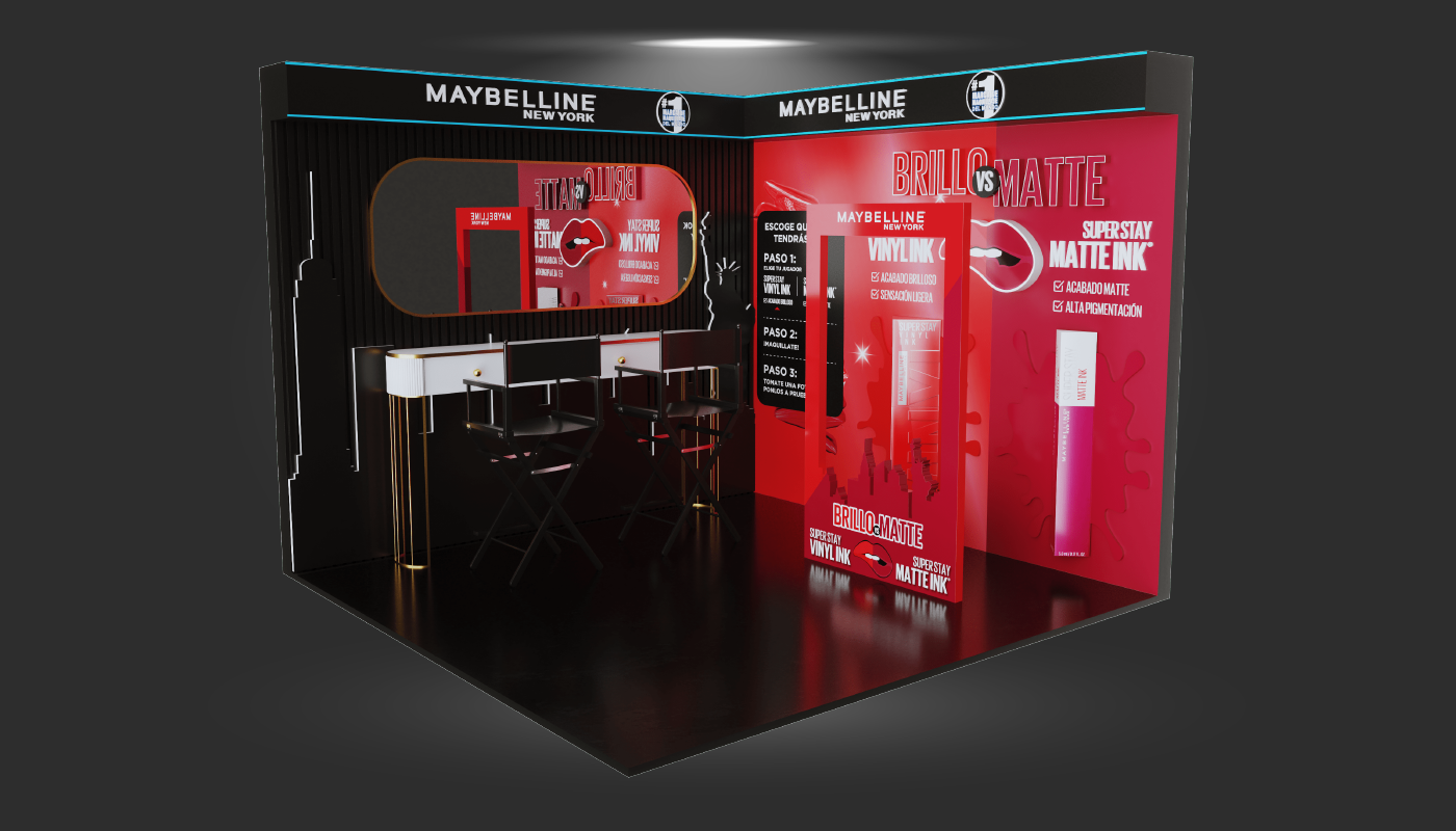 diseño gráfico Stand diseño de stand stand design stands Maybelline Maybelline New York