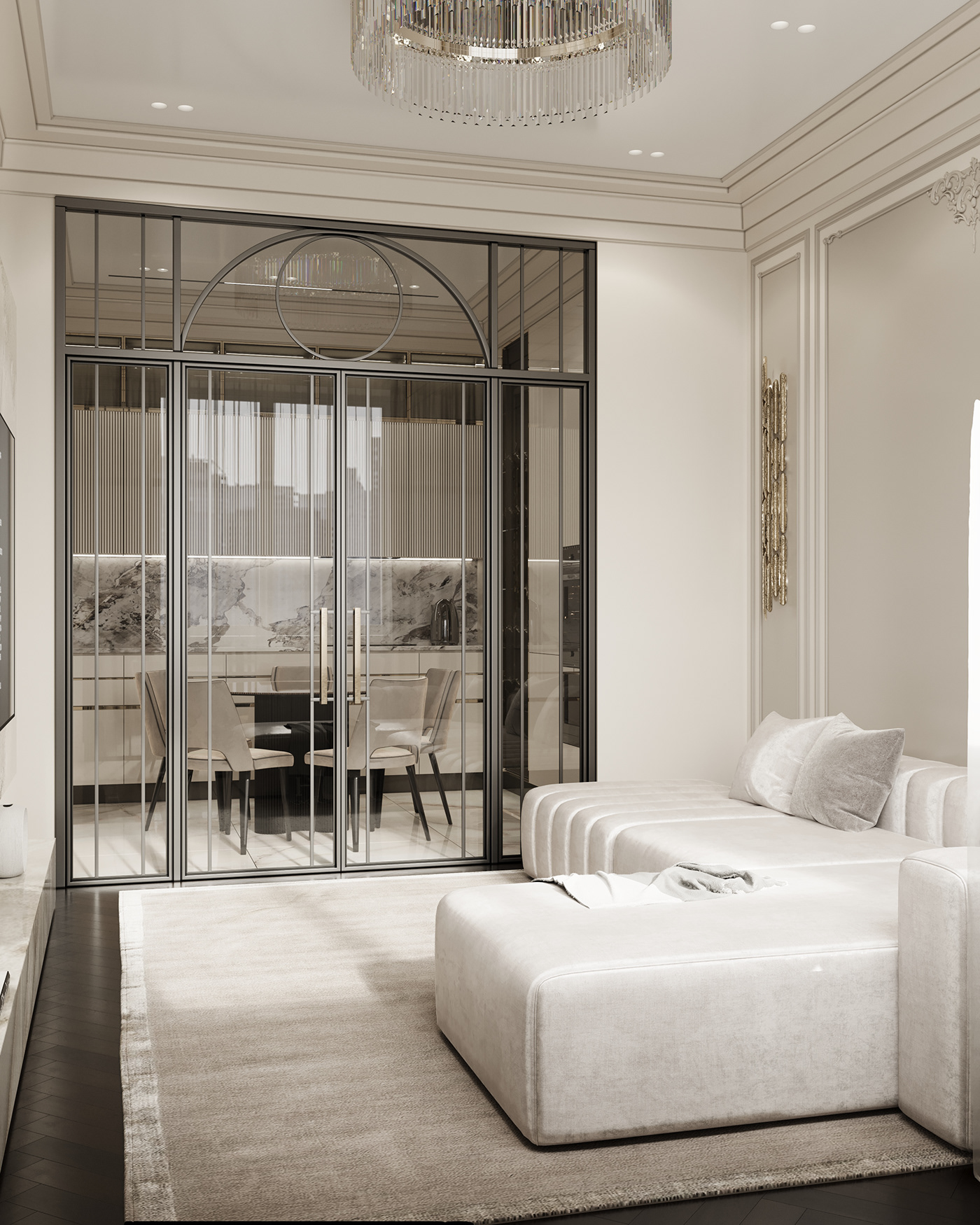3D Visualization Render Interior Visualization living room neoclassical визуализация интерьер Визуализация интерьера visualization interior design 