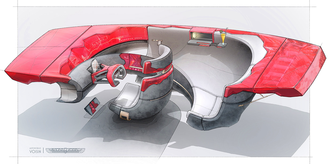 car cardesign exterior interior design  concept sketch blender Interior mercedes model