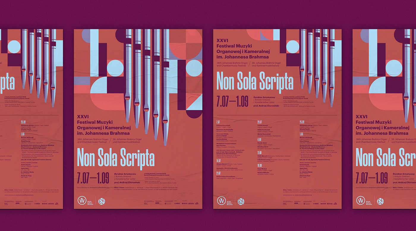 identity branding  festival Event Pipe organ poster poland wroclaw music