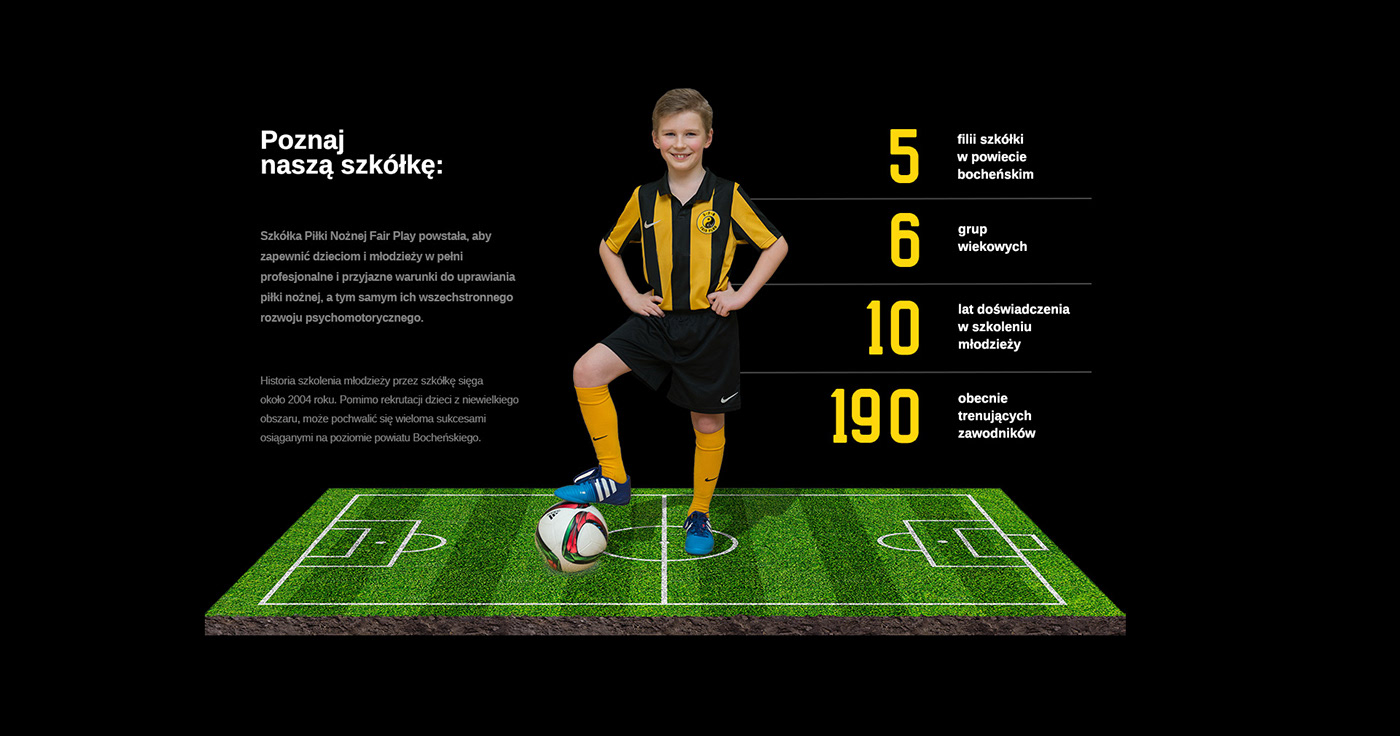 black football identity kids sports logo soccer Sports Design Web Design  Website yellow