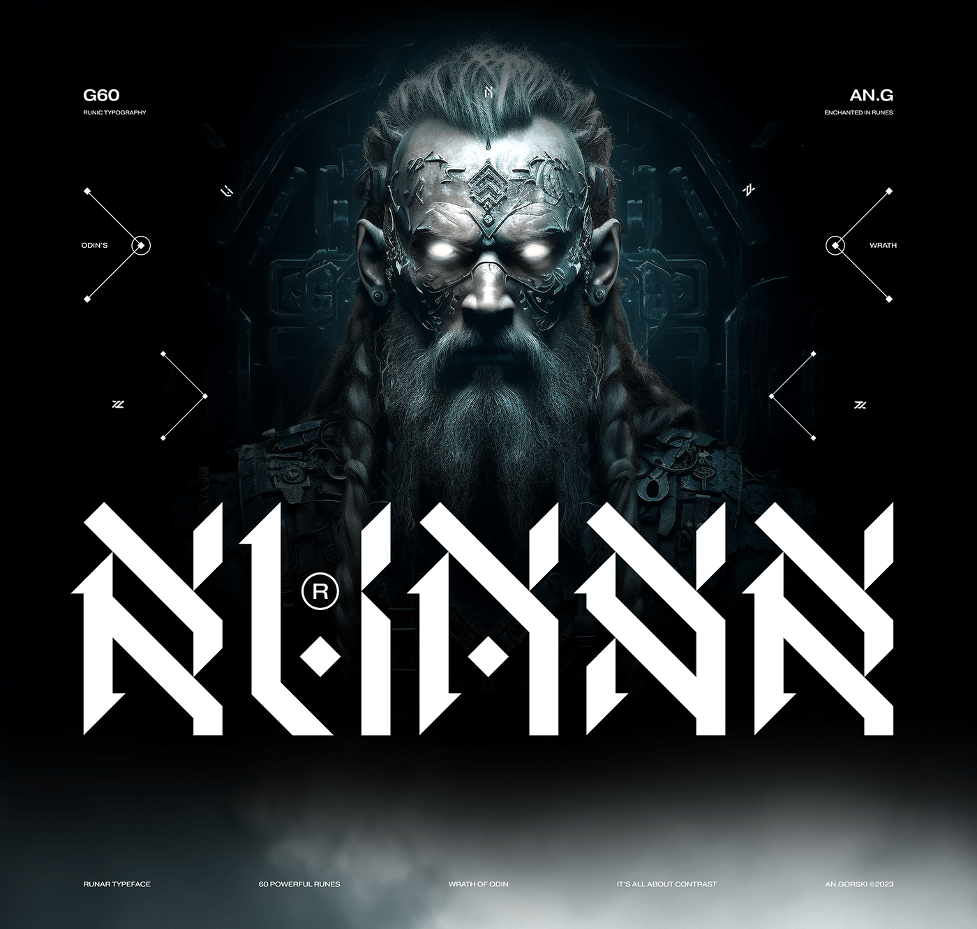font typography   Typeface Display lettering viking nordic typo font design typography design