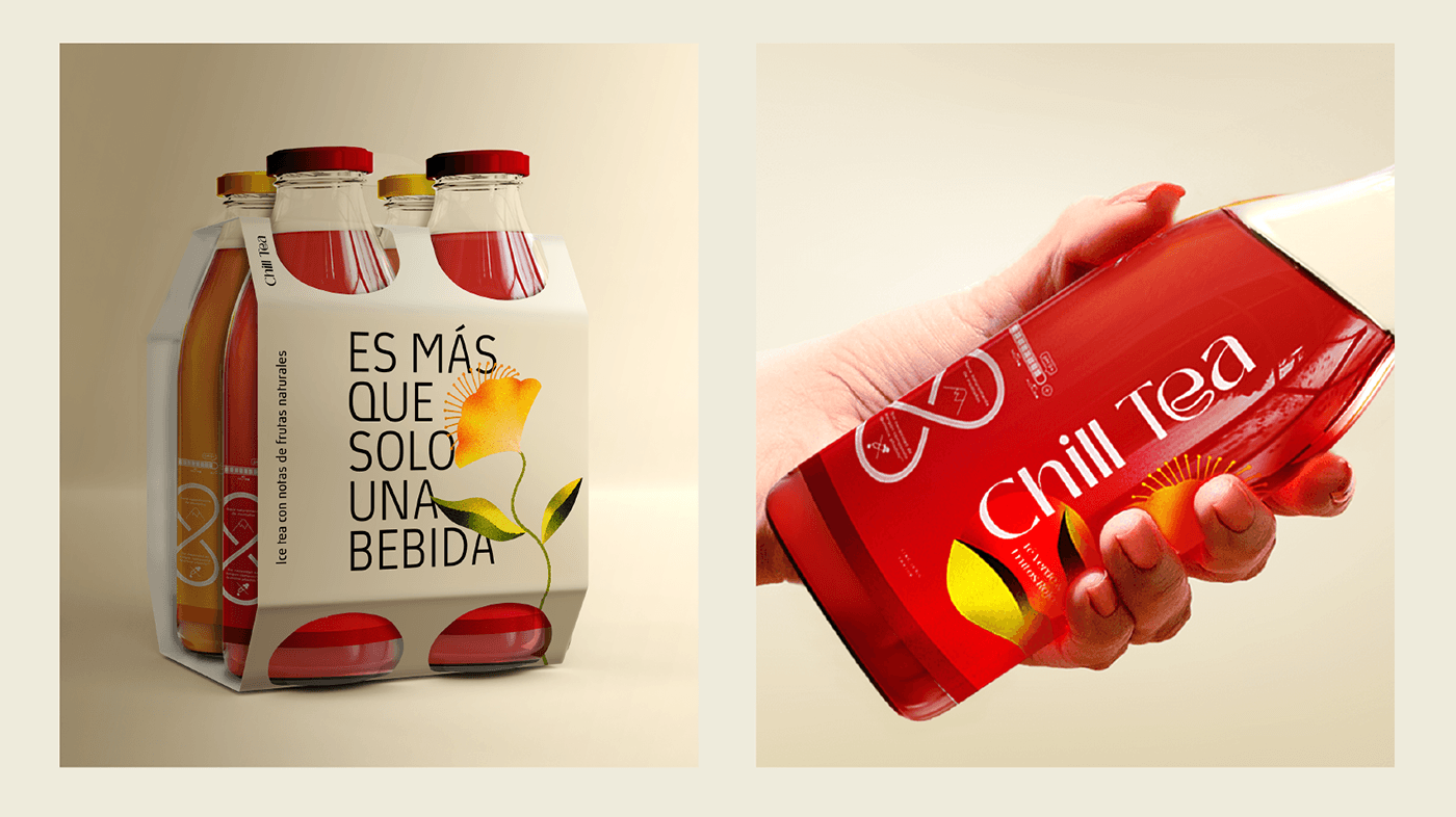 Branding design packaging design ilustración digital tea natural bebida Redes Sociais identidade visual Packaging