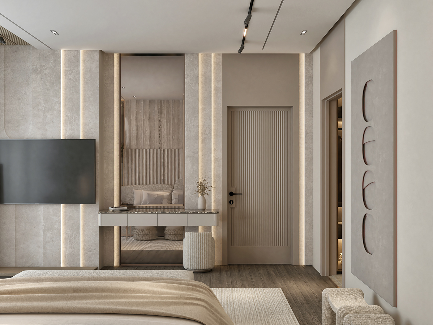 Interior architecture interior design  master bedroom interiores bedroom visualization 3ds max Wabisabi living room