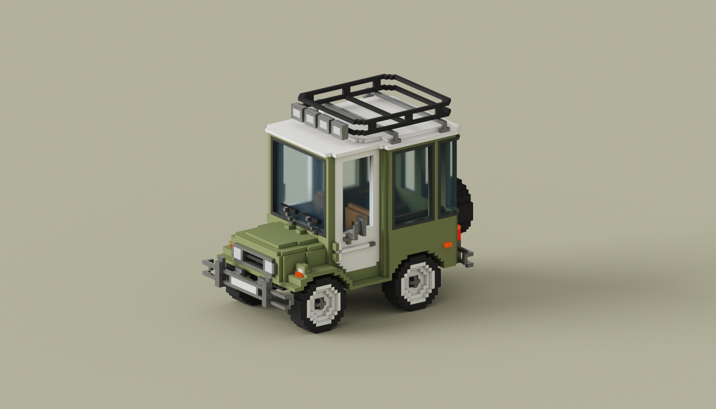 3D car Magicavoxel Render Truck Vehicle voxel