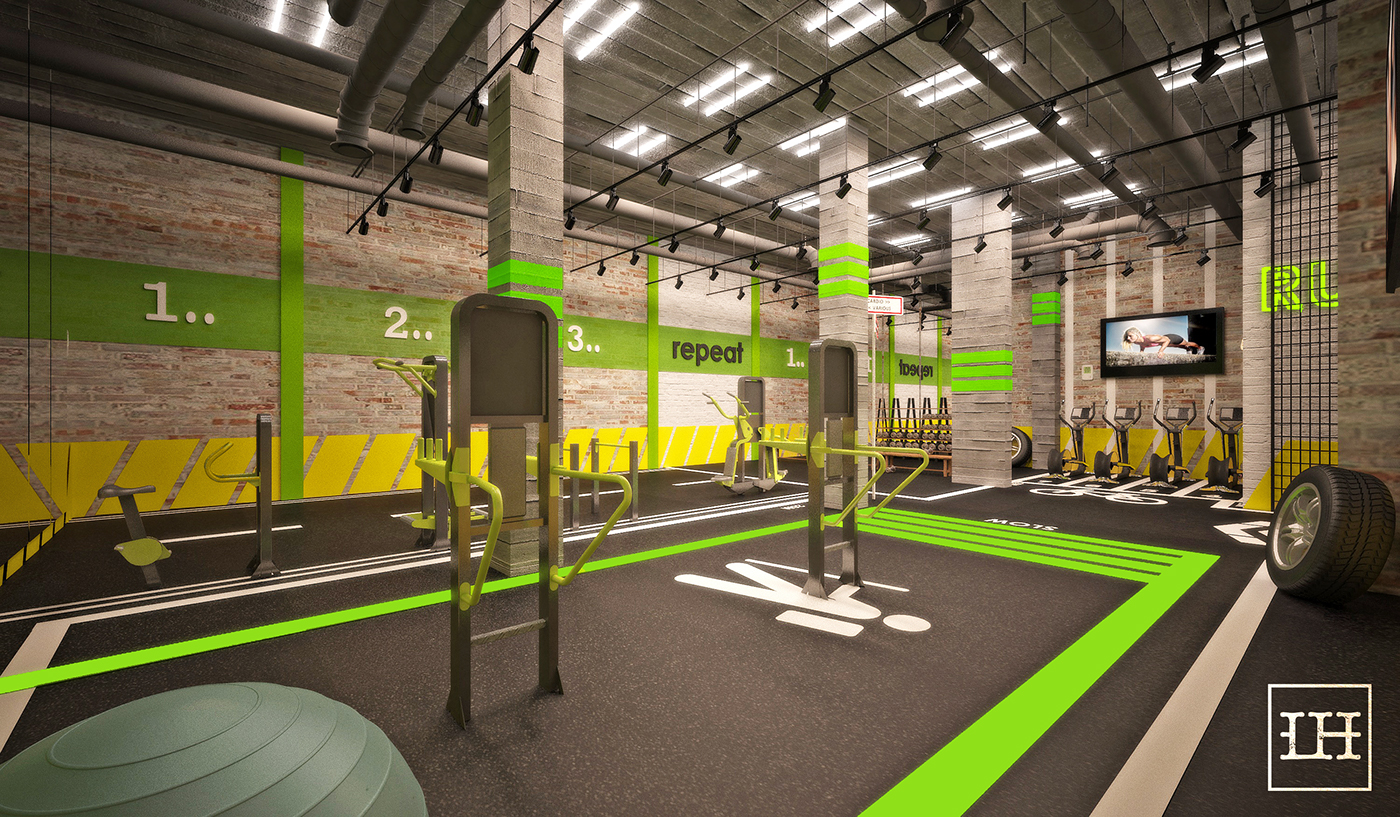 industrial garage gym beats Repetition green counts conceptual Cars masculine