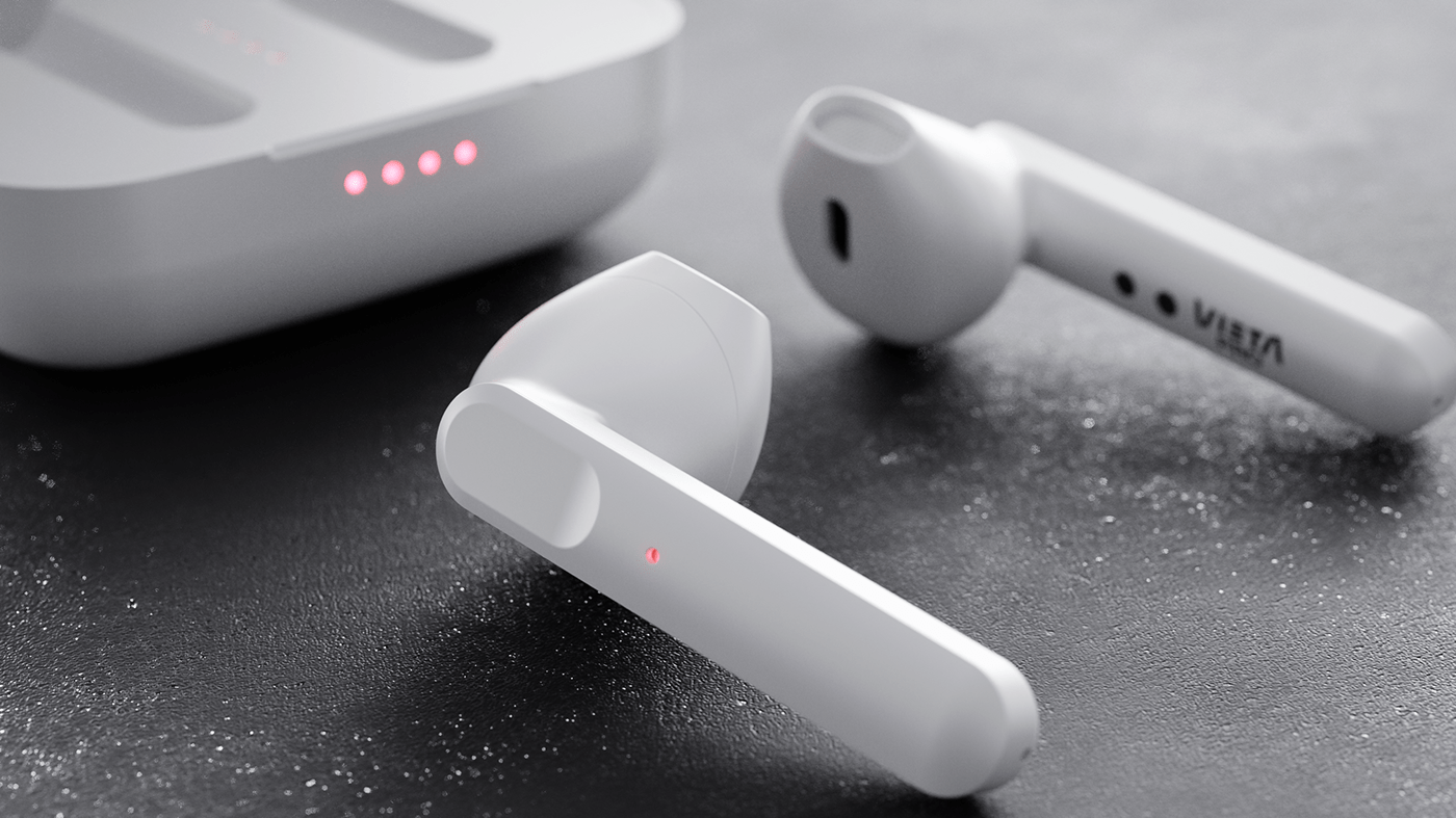 3D Rendering headphones industrial design  keyshot product visualization rendering Vieta wireless Wireless Headphones Auriculares