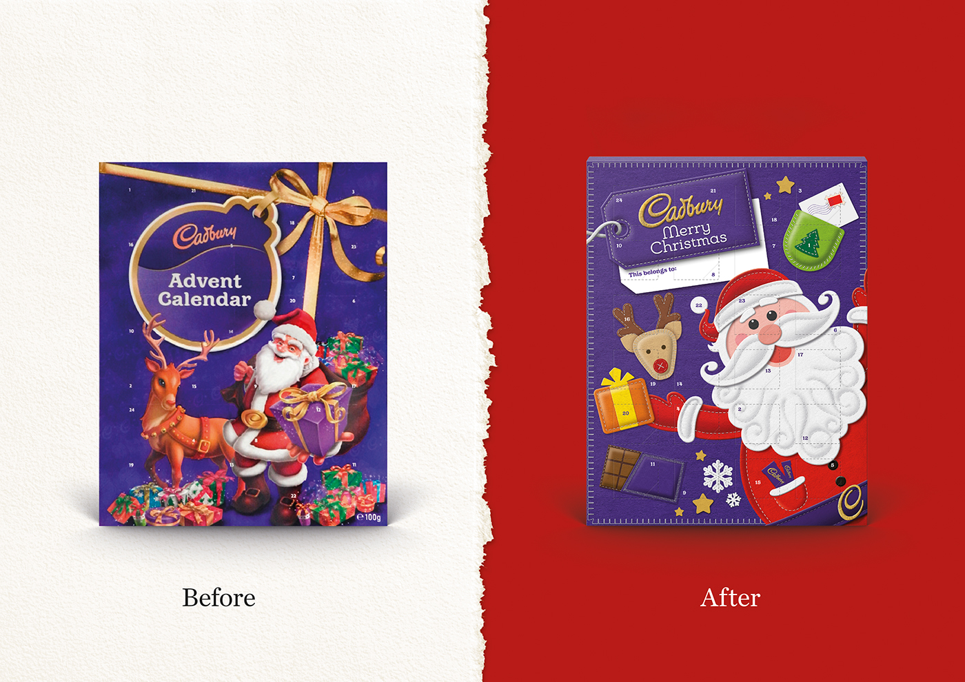 Cadbury Christmas Packaging design Brand Society Australia